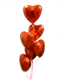 6 Heart Balloons