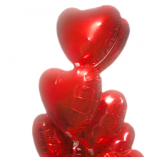 A Dozen Heart Balloons